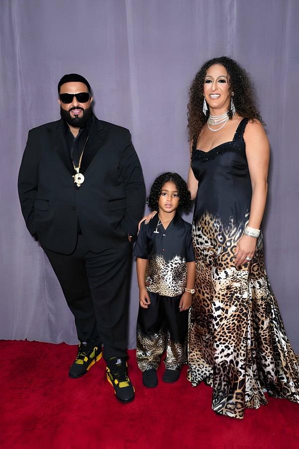 DJ Khaled, Asahd Khaled, and Nicole Tuck